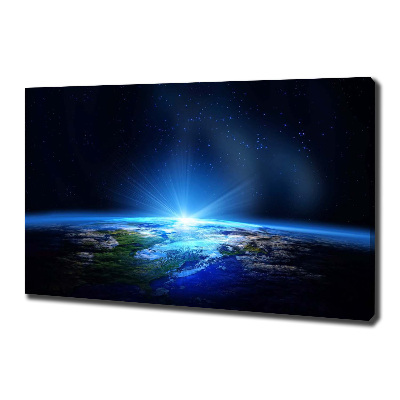 Cuadro canvas con impresión uv duradera horizontal Planeta Tierra