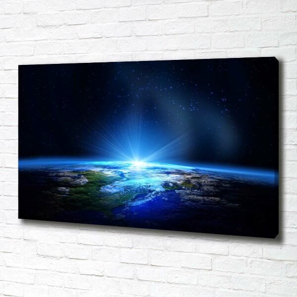 Cuadro canvas con impresión uv duradera horizontal Planeta Tierra