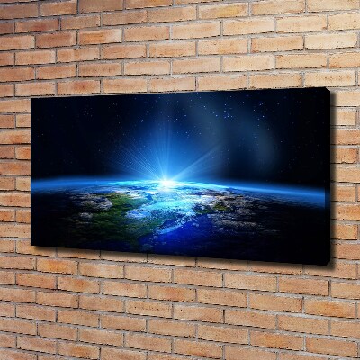Cuadro canvas con impresión uv duradera horizontal Planeta Tierra