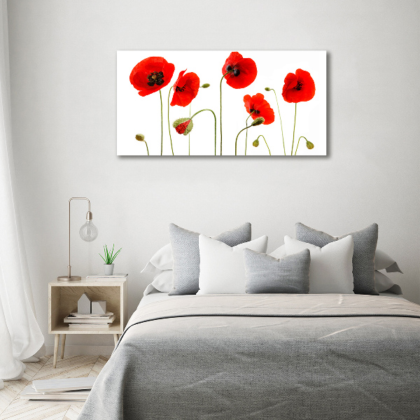 Foto en lienzo con acabado profesional horizontal Amapolas