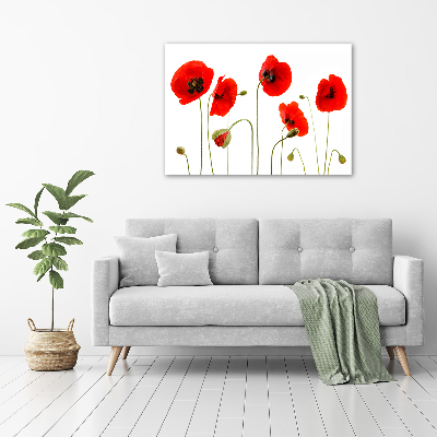 Foto en lienzo con acabado profesional horizontal Amapolas