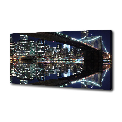 Cuadro canvas con impresión uv duradera horizontal Puente de Brooklyn