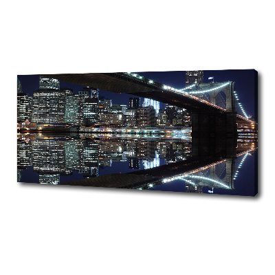 Cuadro canvas con impresión uv duradera horizontal Puente de Brooklyn