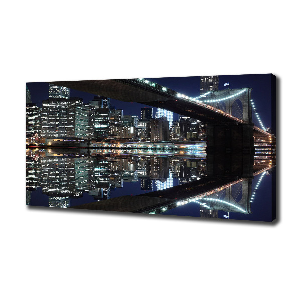 Cuadro canvas con impresión uv duradera horizontal Puente de Brooklyn