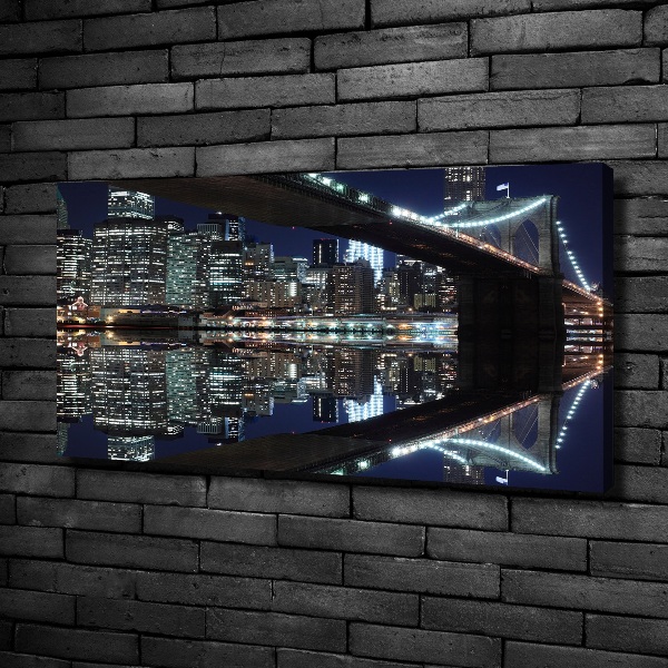 Cuadro canvas con impresión uv duradera horizontal Puente de Brooklyn