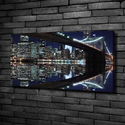 Cuadro canvas con impresión uv duradera horizontal Puente de Brooklyn