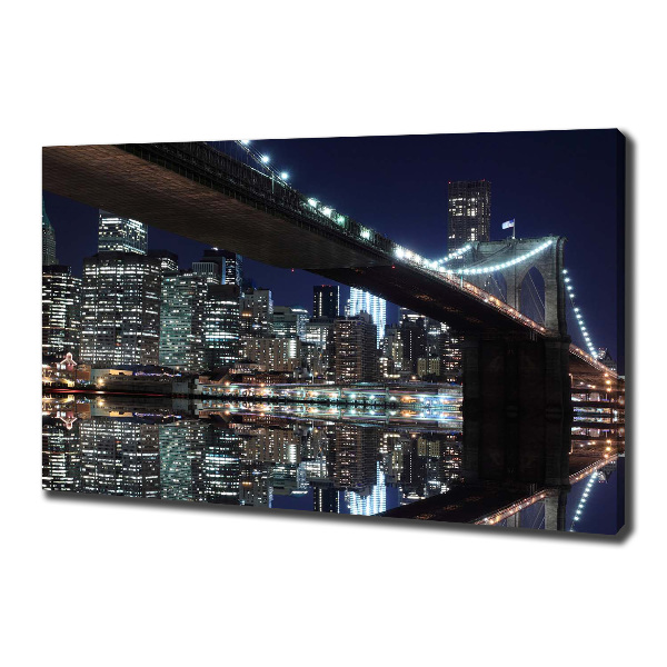 Cuadro canvas con impresión uv duradera horizontal Puente de Brooklyn
