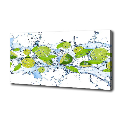 Cuadro canvas moderno de gran formato horizontal Limas y agua