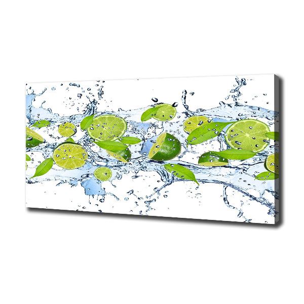 Cuadro canvas moderno de gran formato horizontal Limas y agua