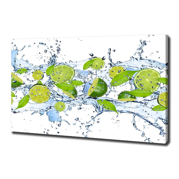 Cuadro canvas moderno de gran formato horizontal Limas y agua