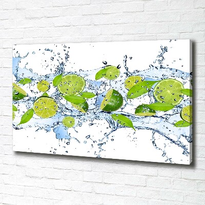 Cuadro canvas moderno de gran formato horizontal Limas y agua