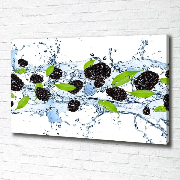 Foto en lienzo con acabado profesional horizontal Moras y agua