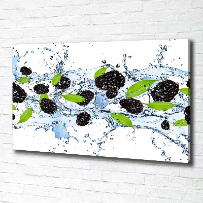 Foto en lienzo con acabado profesional horizontal Moras y agua