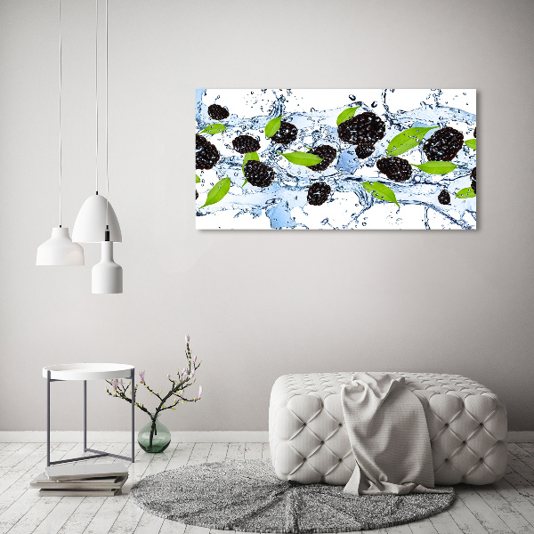Foto en lienzo con acabado profesional horizontal Moras y agua