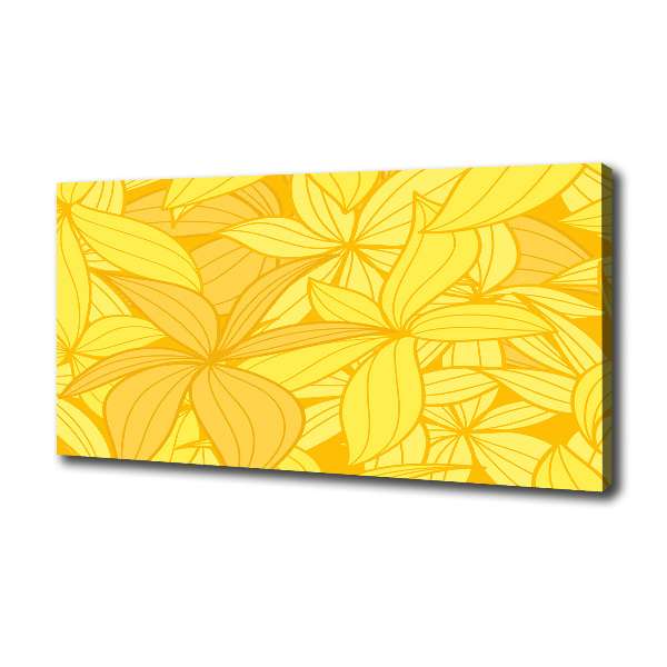 Cuadro canvas con impresión uv duradera horizontal Fondo de flores amarillas