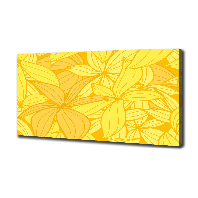 Cuadro canvas con impresión uv duradera horizontal Fondo de flores amarillas