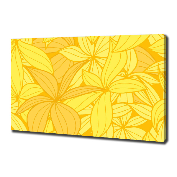 Cuadro canvas con impresión uv duradera horizontal Fondo de flores amarillas