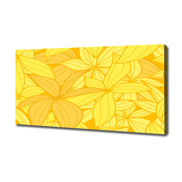 Cuadro canvas con impresión uv duradera horizontal Fondo de flores amarillas