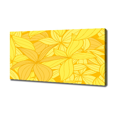 Cuadro canvas con impresión uv duradera horizontal Fondo de flores amarillas