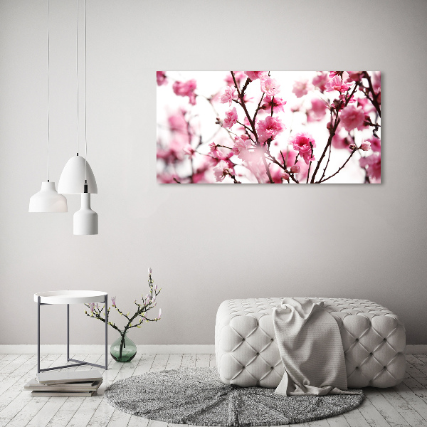 Cuadro canvas con impresión uv duradera horizontal flor de ciruelo