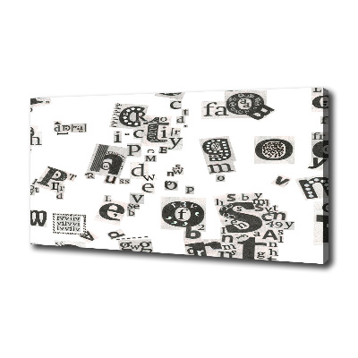 Cuadro canvas con impresión uv duradera horizontal Cartas de un periódico