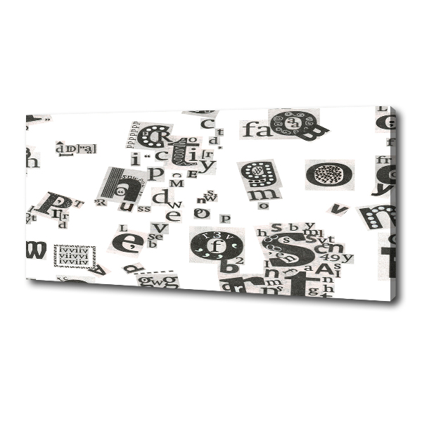 Cuadro canvas con impresión uv duradera horizontal Cartas de un periódico