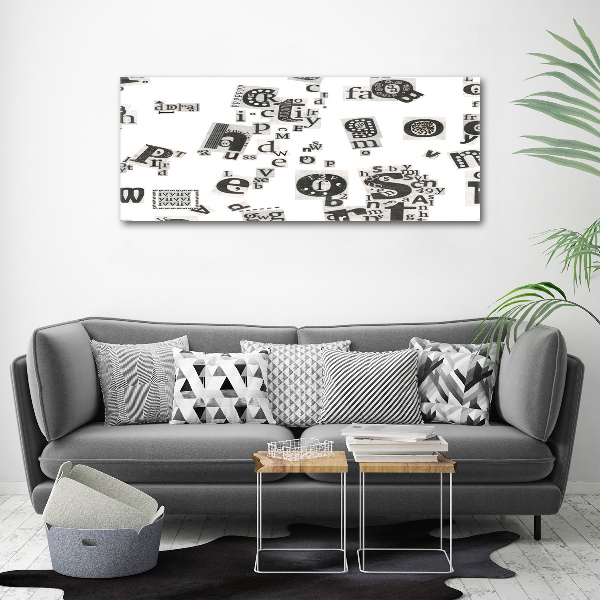 Cuadro canvas con impresión uv duradera horizontal Cartas de un periódico