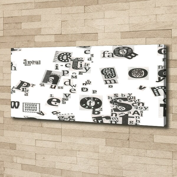 Cuadro canvas con impresión uv duradera horizontal Cartas de un periódico