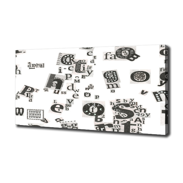 Cuadro canvas con impresión uv duradera horizontal Cartas de un periódico