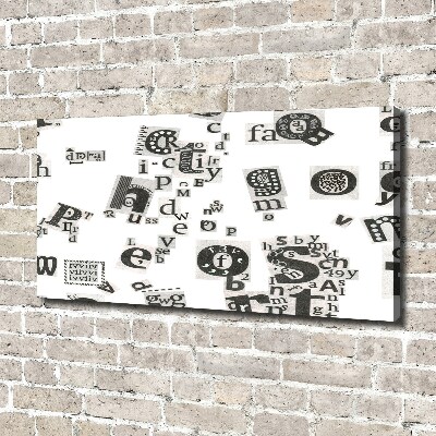 Cuadro canvas con impresión uv duradera horizontal Cartas de un periódico