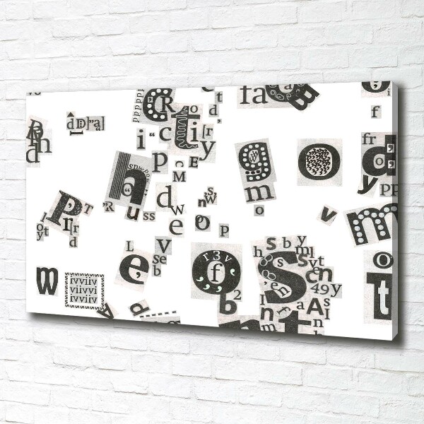 Cuadro canvas con impresión uv duradera horizontal Cartas de un periódico