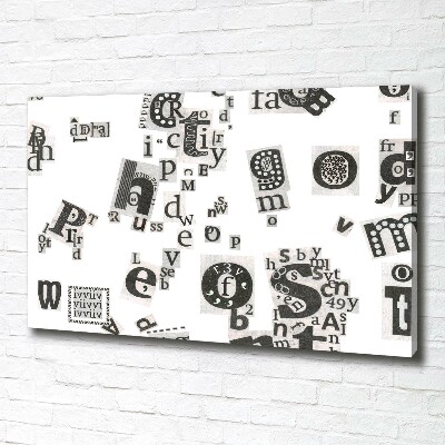 Cuadro canvas con impresión uv duradera horizontal Cartas de un periódico