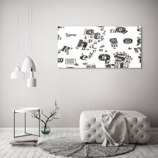 Cuadro canvas con impresión uv duradera horizontal Cartas de un periódico