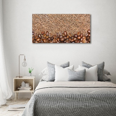 Cuadro canvas con impresión uv duradera horizontal Granos de café