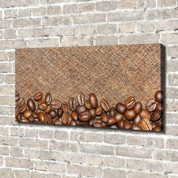 Cuadro canvas con impresión uv duradera horizontal Granos de café