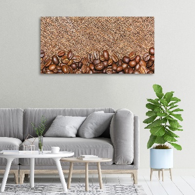 Cuadro canvas con impresión uv duradera horizontal Granos de café