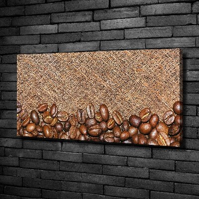 Cuadro canvas con impresión uv duradera horizontal Granos de café