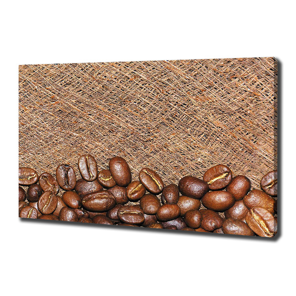 Cuadro canvas con impresión uv duradera horizontal Granos de café