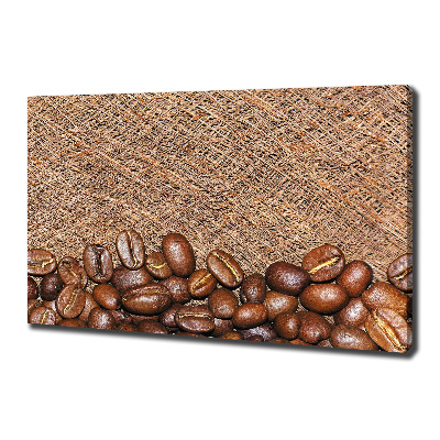 Cuadro canvas con impresión uv duradera horizontal Granos de café