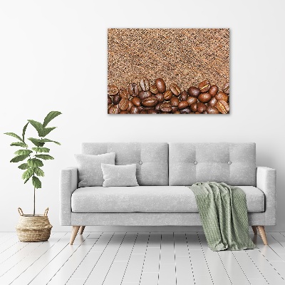 Cuadro canvas con impresión uv duradera horizontal Granos de café