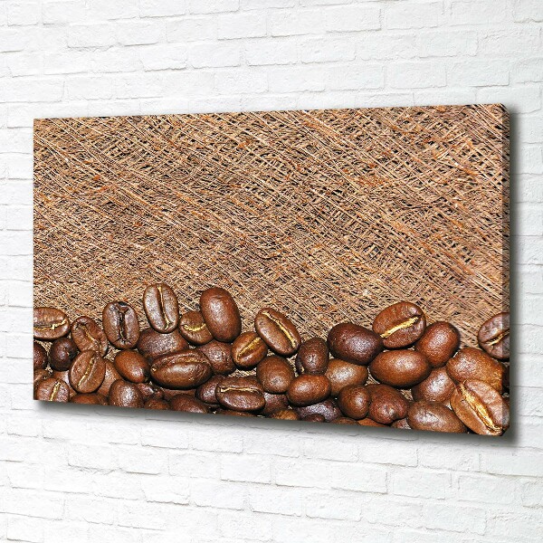 Cuadro canvas con impresión uv duradera horizontal Granos de café