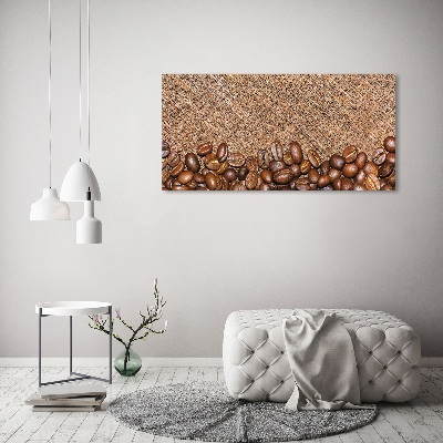 Cuadro canvas con impresión uv duradera horizontal Granos de café