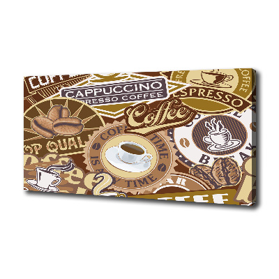 Cuadro canvas moderno de gran formato horizontal Cafetería