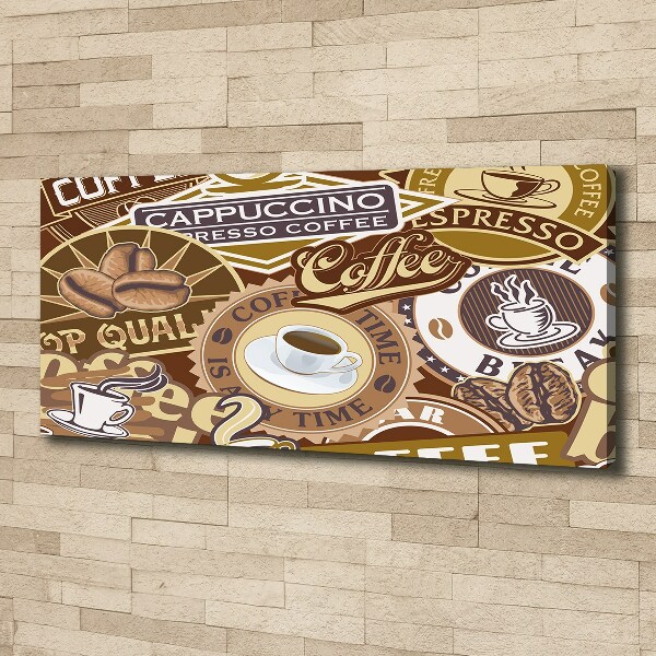 Cuadro canvas moderno de gran formato horizontal Cafetería