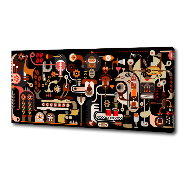Cuadro canvas moderno de gran formato horizontal Producción de café