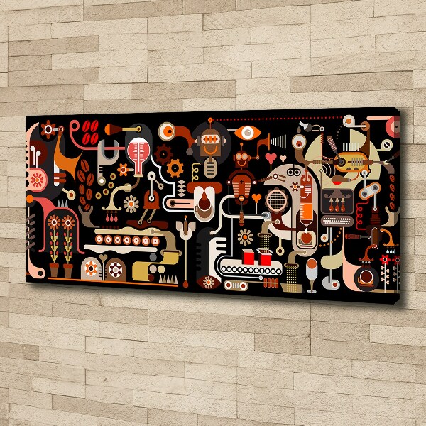 Cuadro canvas moderno de gran formato horizontal Producción de café