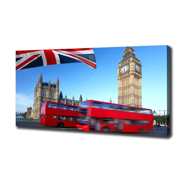 Cuadro canvas con impresión uv duradera horizontal autobús de Londres