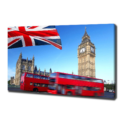 Cuadro canvas con impresión uv duradera horizontal autobús de Londres