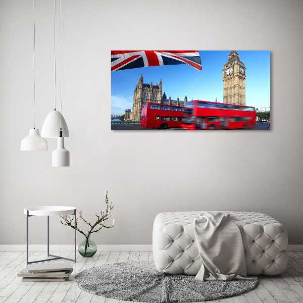 Cuadro canvas con impresión uv duradera horizontal autobús de Londres