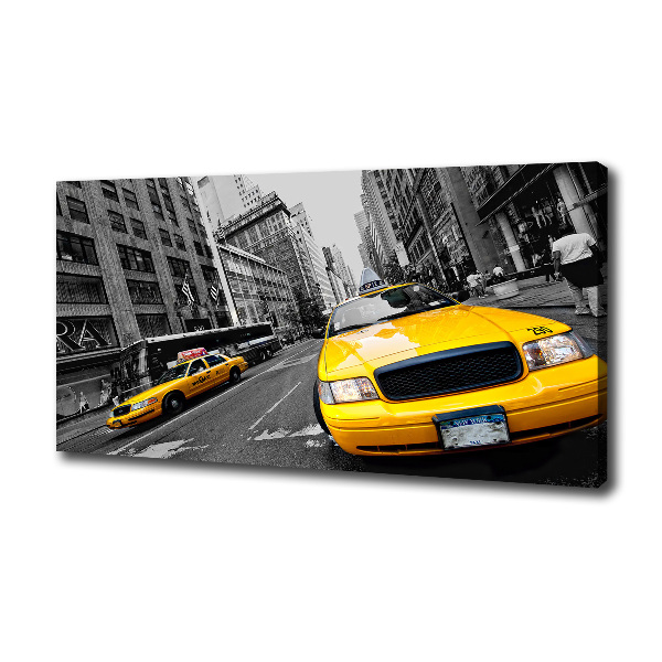 Cuadro canvas moderno de gran formato horizontal Taxis de Nueva York
